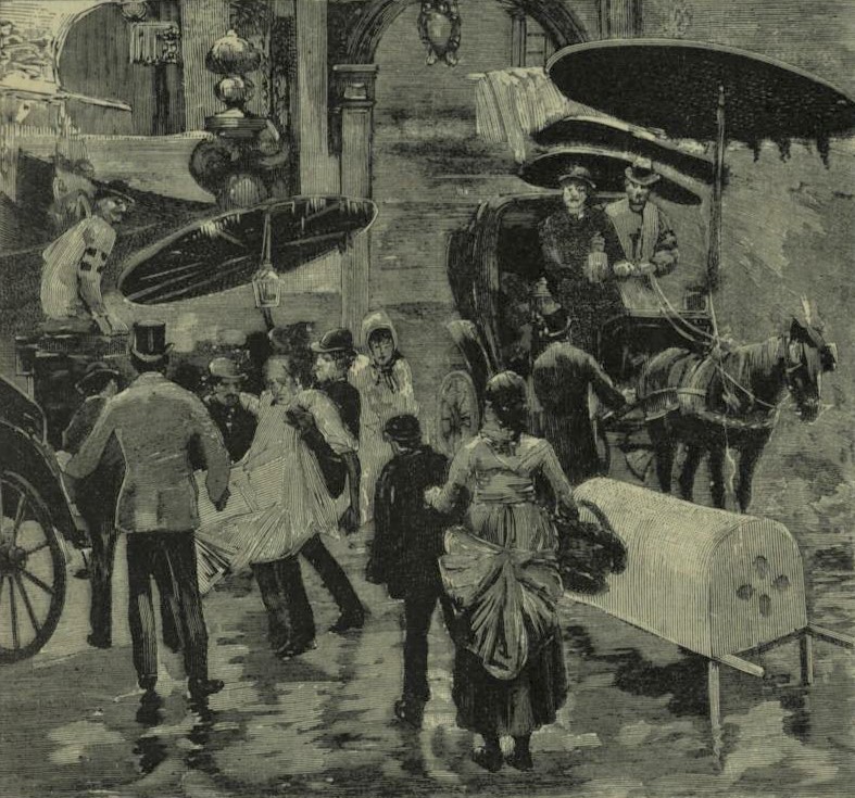 Il colera a Napoli, servizio della Croce bianca, da L'Illustrazione italiana, 5 ott. 1884